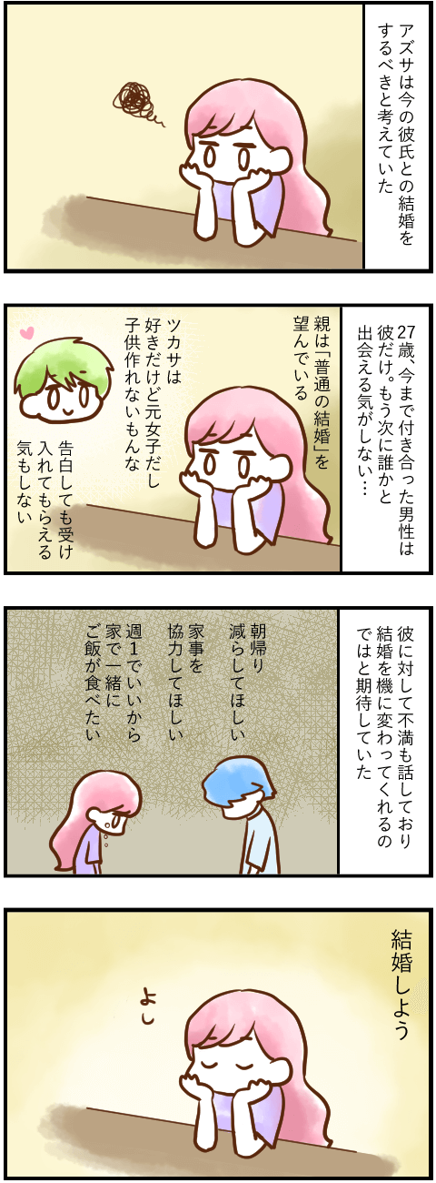 アズサ結婚を決意する